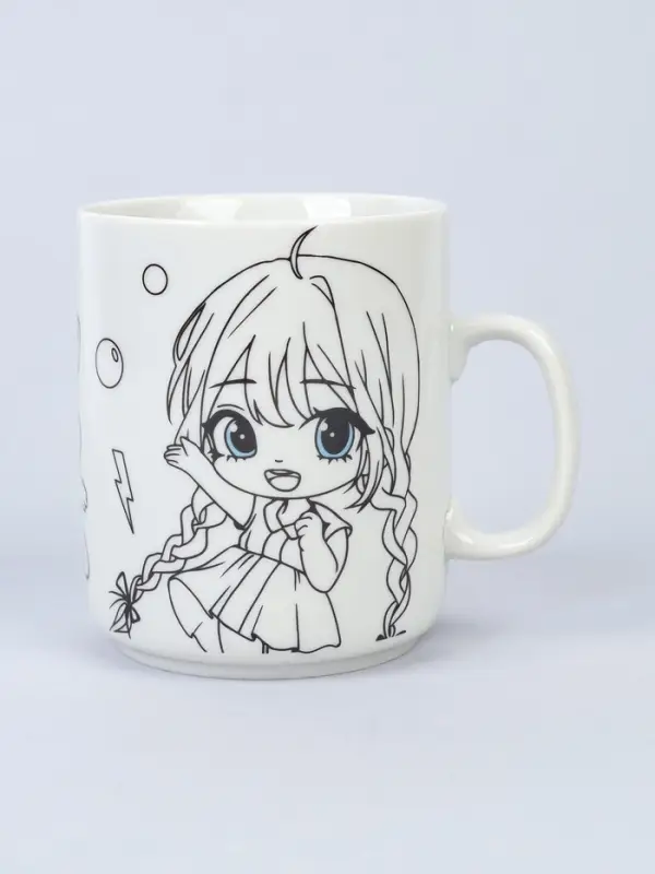 Кружка керамика под роспись акрилом &laquo;Милые друзья&raquo; (без краски)