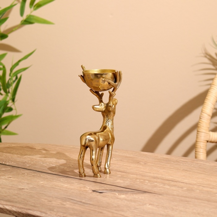 Подсвечник Подсвечник "Оленёнок" алюминий 13х8,5х21 см