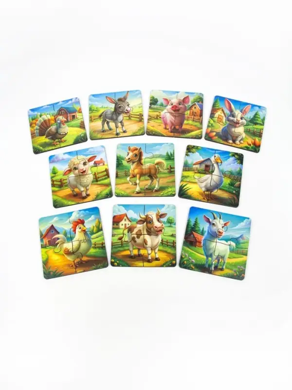 Пазл деревянный "Весёлая ферма" PZL-83