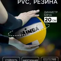 Волейбольный мяч MINSA, машинная сшивка, 18 панелей, р. 5, PVC
