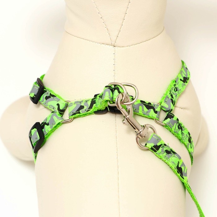 Комплект прошитый Комплект прошитый "Милитари", ширина 1 см, поводок 120 см, шлейка 23-35 см, хаки