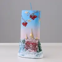 Свеча - цилиндр &laquo;Зимняя рябина&raquo;, 9.5&times;4&times;15.5 см