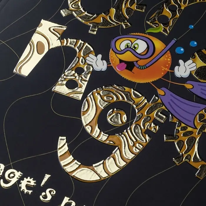 Тетрадь 48 листов клетка "Золотой апельсинчик", обложка мелованный картон, матовый лак, 3D фольга, 3D лак, блок 65 г/м2, 5В МИКС