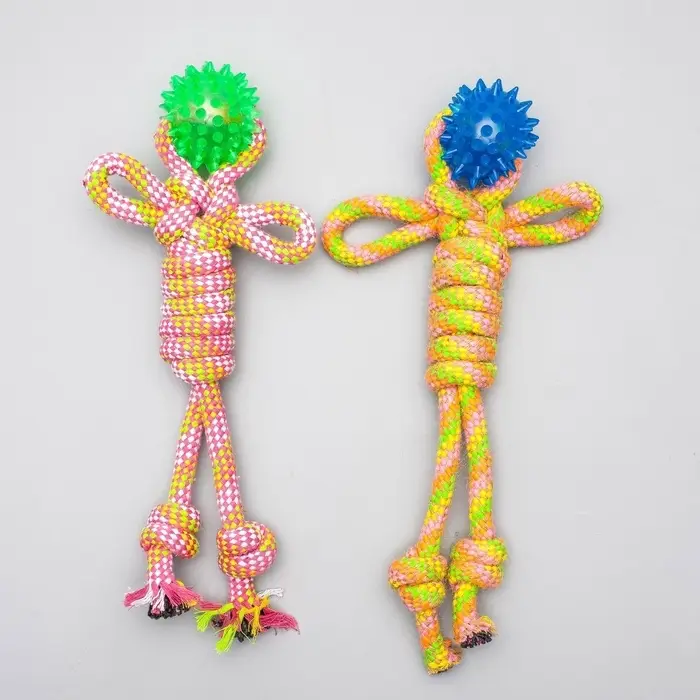 Игрушка канатная &laquo;Человечек&raquo; с мячиком, 75 г, до 24 см, цвет МИКС