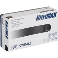 Перчатки нитрил. н/с. н/о текстур NitriMax,черн 784 (M) 50 пар/уп Малайзия