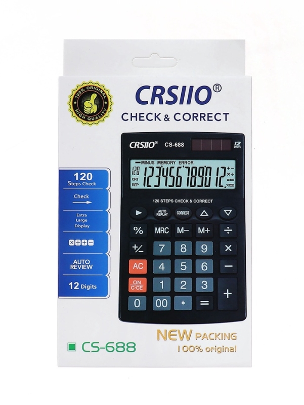 Калькулятор настольный 12-разрядный CT-388, черный Калькулятор настольный 12-разрядный CT-388, черный