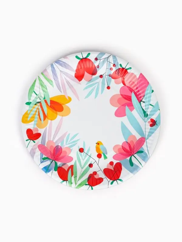 Тарелка одноразовая бумажная &laquo;Лето&raquo;, 23 см