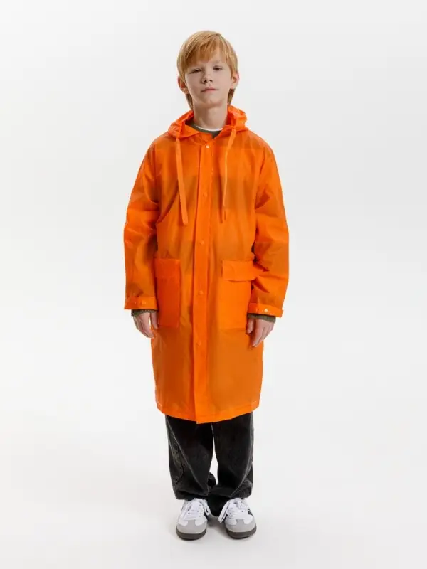 Дождевик детский RainDrop Kids, оранжевый, 10 лет (рост 130-140) Дождевик детский RainDrop Kids, оранжевый, 10 лет (рост 130-140)