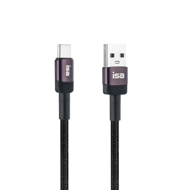 Кабель USB на Type-C 1m 2A BX-3 ISA черно-фиолетовый