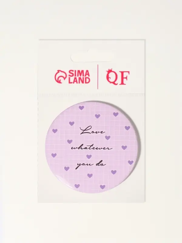 Зеркало карманное &laquo;Надписи&raquo;, d=7 см, цвет МИКС