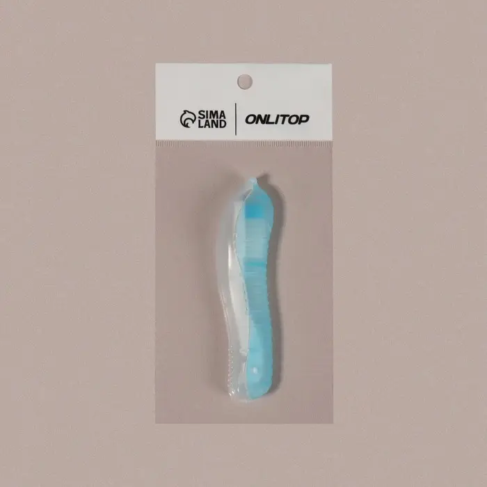 Зубная щётка, складная, 18.3×2.7/11×2.7(±1) см, синяя, белая Зубная щётка, складная, 18.3×2.7/11×2.7(±1) см, синяя, белая