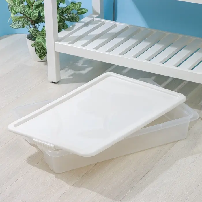 Контейнер для хранения Porter, 18 л, 66&times;42&times;12 см, с крышкой, цвет слоновая кость