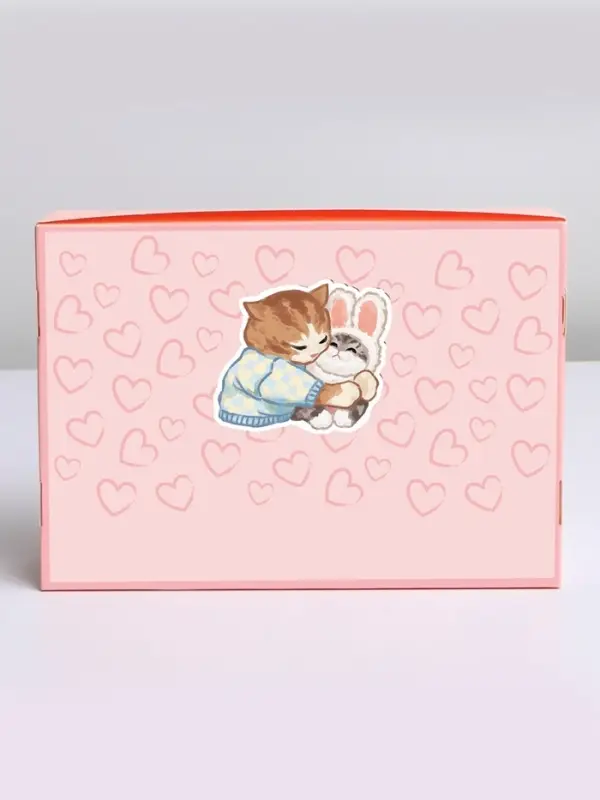 Коробка складная &laquo;Люблю&raquo;, 21 &times; 15 &times; 5 см