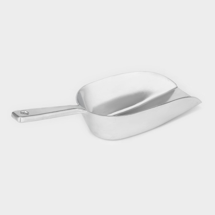 Совок для сыпучих продуктов алюминиевый, длина 24,5 см, цвет серебристый Совок для сыпучих продуктов алюминиевый, длина 24,5 см, цвет серебристый