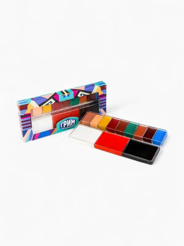 Профессиональный грим, палитра 12 цветов, № 2, цветная Профессиональный грим, палитра 12 цветов, № 2, цветная