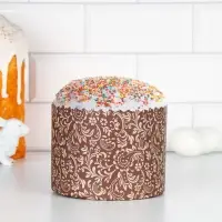 Форма бумажная для кулича «Флора», 134×100 мм