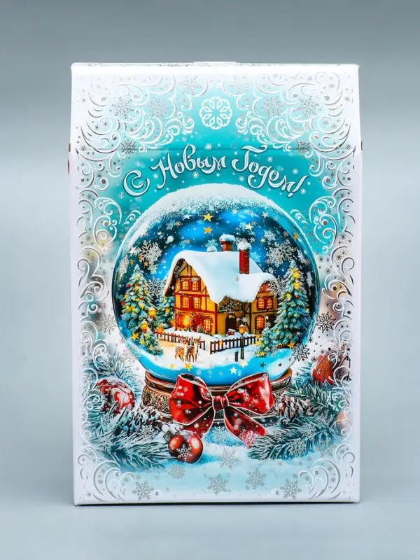 Коробка подарочная новогодняя «Снежный шар» 22.5×34×10 см Коробка подарочная новогодняя «Снежный шар» 22.5×34×10 см