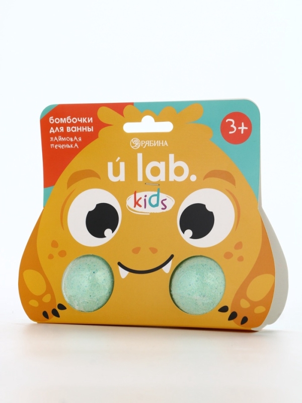 Бомбочки для ванны Бомбочки для ванны "Монстрики", 2 x 40 г, аромат лаймовая печенька