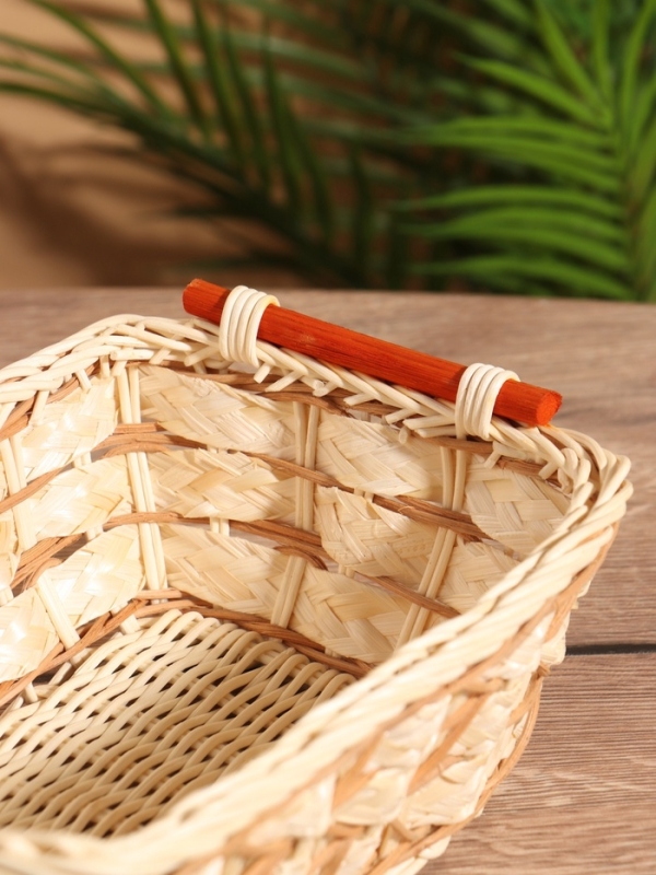 Корзина плетеная 23x17x9 см, ротанг