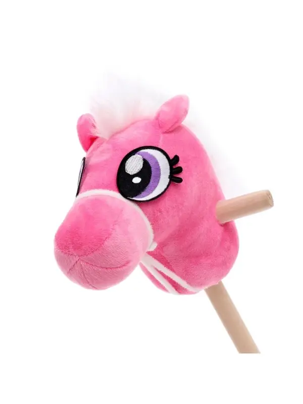 Мягкая игрушка ZABIAKA &laquo;Конь-скакун&raquo;, на палке, розовая