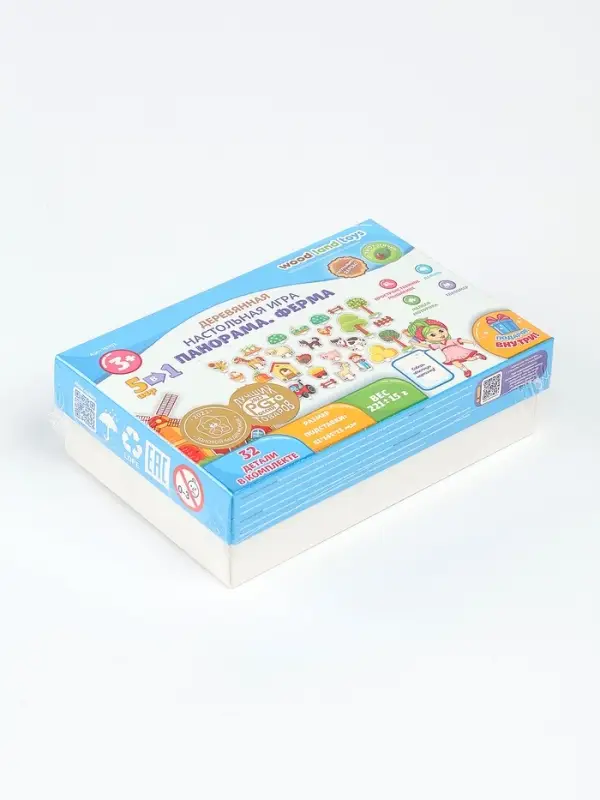 Настольная игра WoodLand Toys &laquo;Панорама. Ферма&raquo;, 32 детали