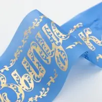 Лента на выпускной «Выпускник», шёлк синий фольга Лента на выпускной «Выпускник», шёлк синий фольга