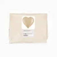 Воздушные шары фольгированные 17" "Сердце" цвет кремовый сатин, набор 5 штук