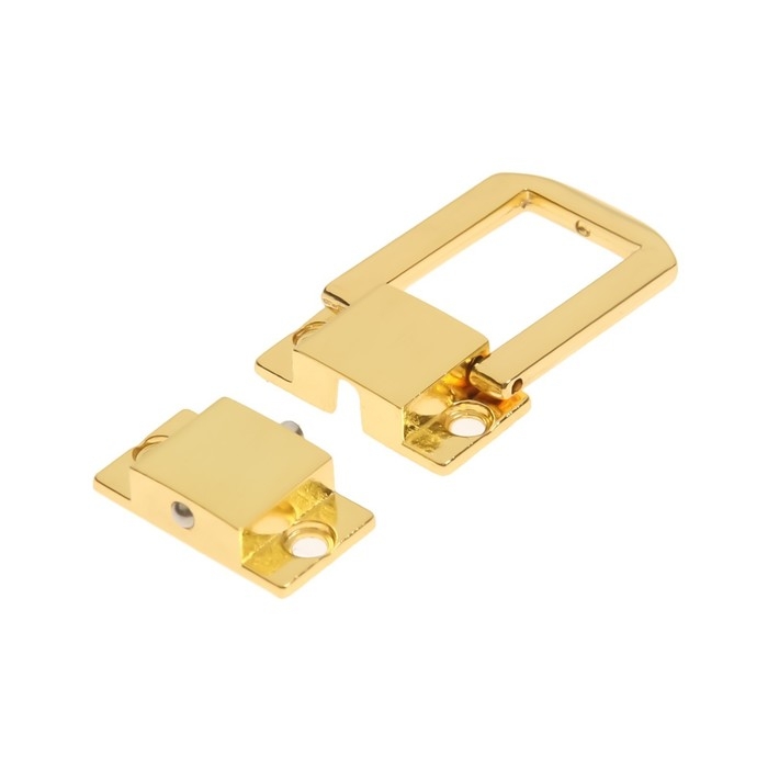 Замок-защелка на ящик ZM01, 3,2х2,5 см, цвет золото, 4 шт TMP