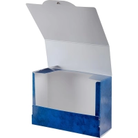 Короб архивный Attache на кнопке 150мм, синий мрам, ламин.картон