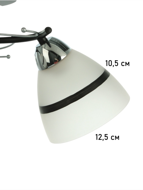 Люстра Люстра "Лайма" 3хЕ27 40Вт черно-хромовый 46х46х24 см