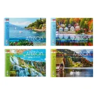 Альбом для рисования Hatber &laquo;Очарование природы&raquo; А4, 48 листов, на гребне, плотность листов 100 г/м&sup2;, обложка из мелованного картона, тиснение, МИК�...