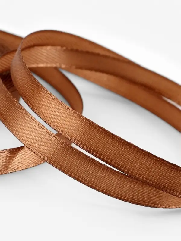 Лента атласная, 6 мм, 23±1 м, коричневая №142 Лента атласная, 6 мм, 23±1 м, коричневая №142