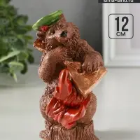 Фигурка гипс &laquo;Медведь с балалайкой&raquo;, 12&times;7 см, коричневый