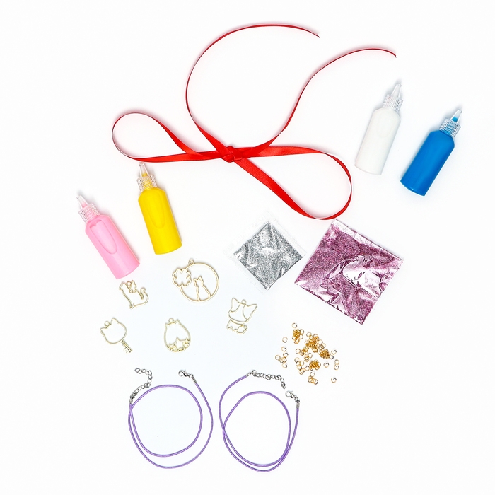 Набор для творчества «Раскрась витражики-кошечки», 5 форм, в пакете Набор для творчества «Раскрась витражики-кошечки», 5 форм, в пакете