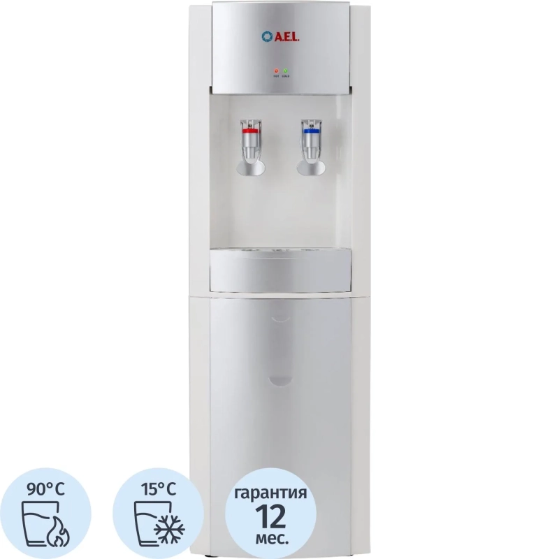 Кулер для воды AEL LD-AEL-28 white/silver напольный электронное охлаждение