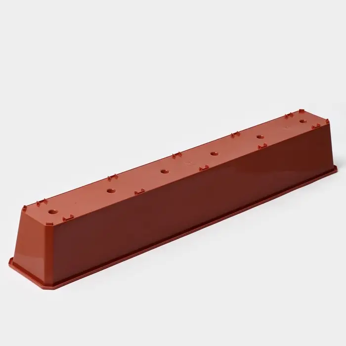 Ящик балконный для цветов, 18 л, 100&times;15&times;17 см, пластиковый, цвет терракот