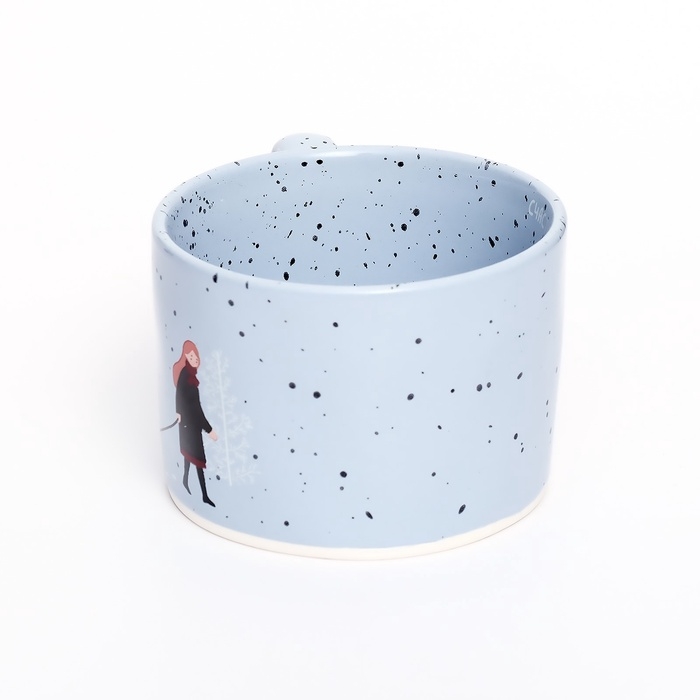 Кружка керамическая новогодняя Дорого внимание «Зимние радости», 280 мл, сиреневая Кружка керамическая новогодняя Дорого внимание «Зимние радости», 280 мл, сиреневая