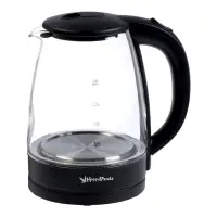 Чайник электрический Happy panda HP-2701BK, стекло, 1.8 л, 1800 Вт, чёрный