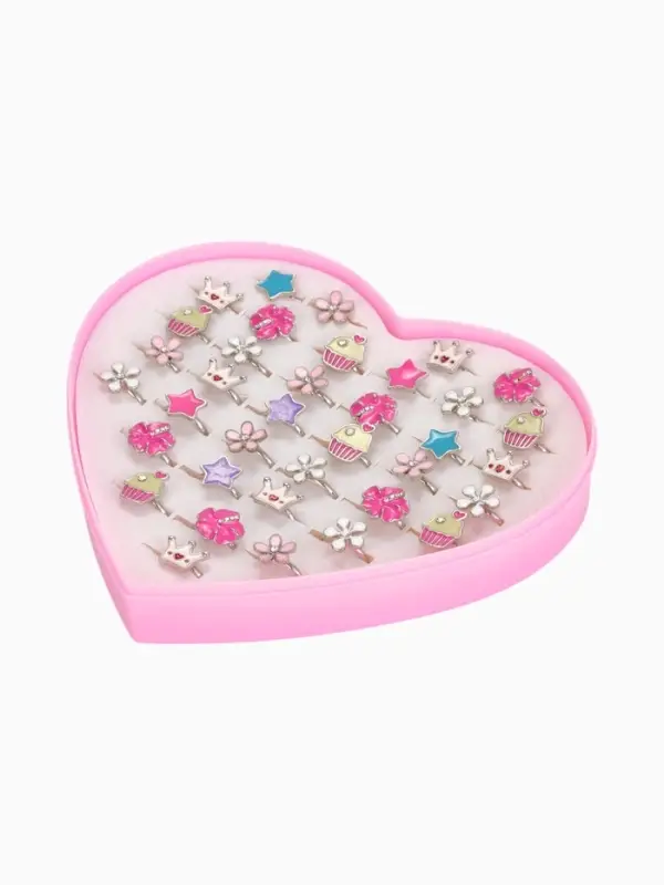 Кольцо &laquo;Выбражулька. Только для девочек&raquo;, безразмерное, фасовка 36 шт. форма МИКС, цвет МИКС