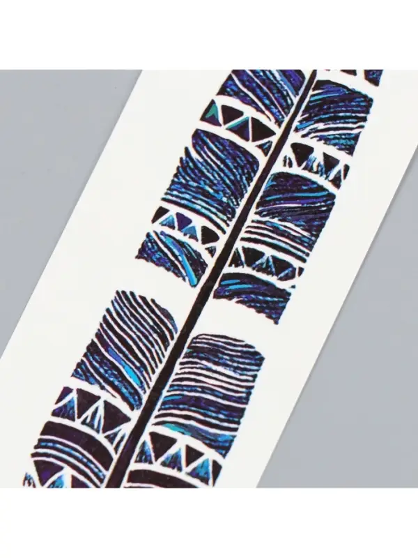 Переводная тату на тело цветная «Перо шамана», 20.8×4.7 см