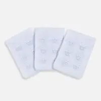 Застёжка для бюстгальтера, 3 ряда 2 крючка, 4.7&times;3.2 см, 2.7&times;3.2 см, 10 шт., белая