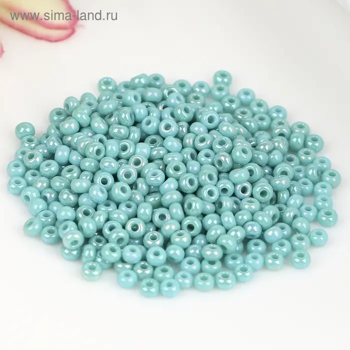 Бисер Чехия  Бисер Чехия "GAMMA" круглый "1"  10/0   5гр  (A082 св.мор.волна/меланж)