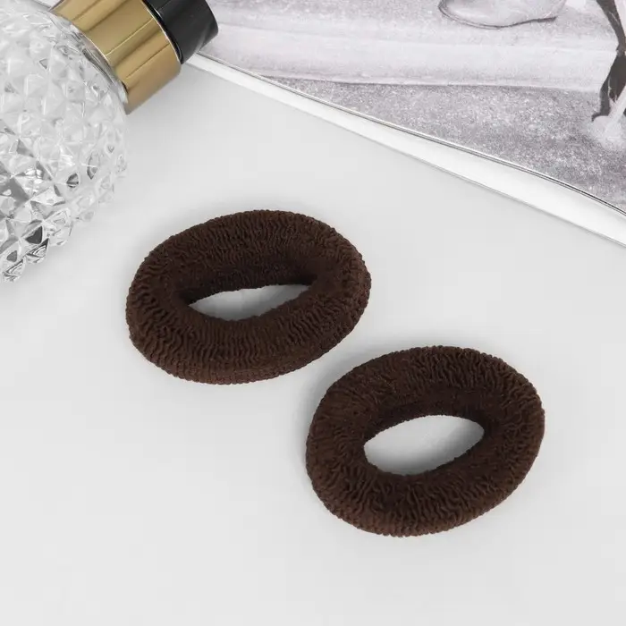 Резинка для волос "Махрушка спорт" (набор 2 шт) элит классик широкая, 4 см, микс