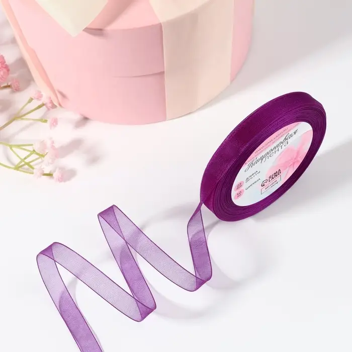 Лента капроновая, 10 мм, 20&plusmn;1 м, фиолетовая, №35