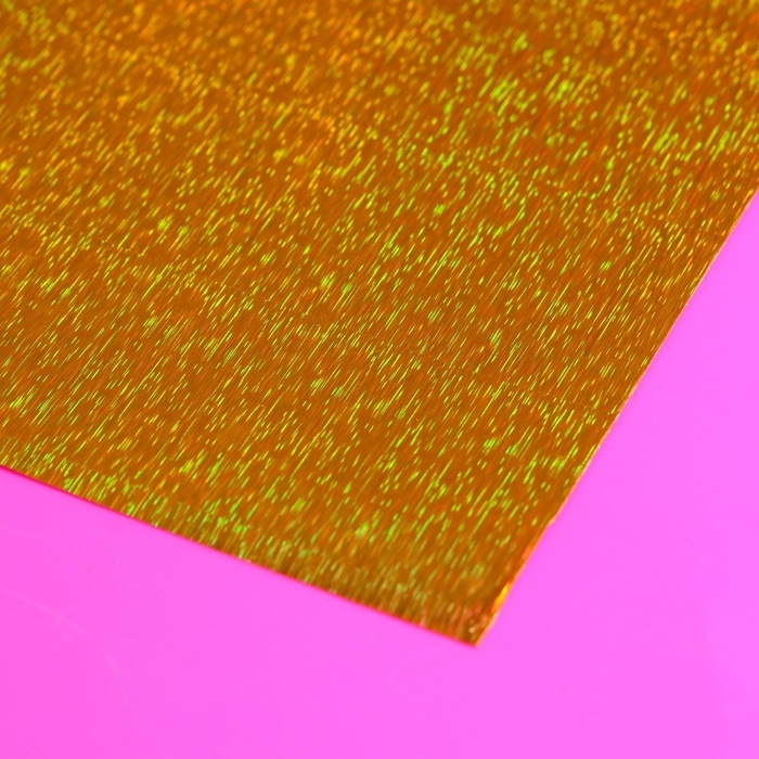 Пакет подарочный голографический с липкой лентой, Пакет подарочный голографический с липкой лентой, "Звездное небо", 10x10+2 см набор 50шт