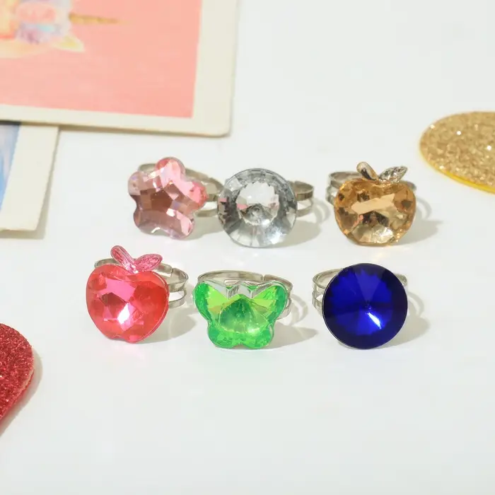 Кольцо детское Выбражулька «Ассорти», форма МИКС, МИКС, безразмерное Кольцо детское Выбражулька «Ассорти», форма МИКС, МИКС, безразмерное