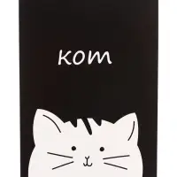 Блокнот А6, 32 листа в клетку на скрепке "Котэ", обложка мелованный картон, блок офсет, МИКС