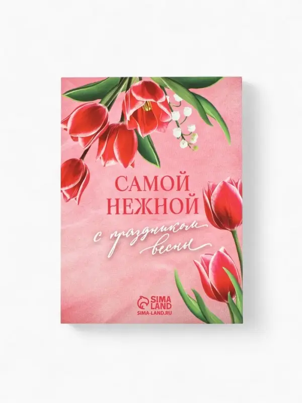 Ежедневник в мягкой обложке А6, 120 л "Красные тюльпаны"