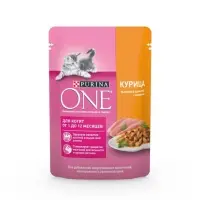 Влажный корм Purinа One для котят, курица/морковь, 75 г