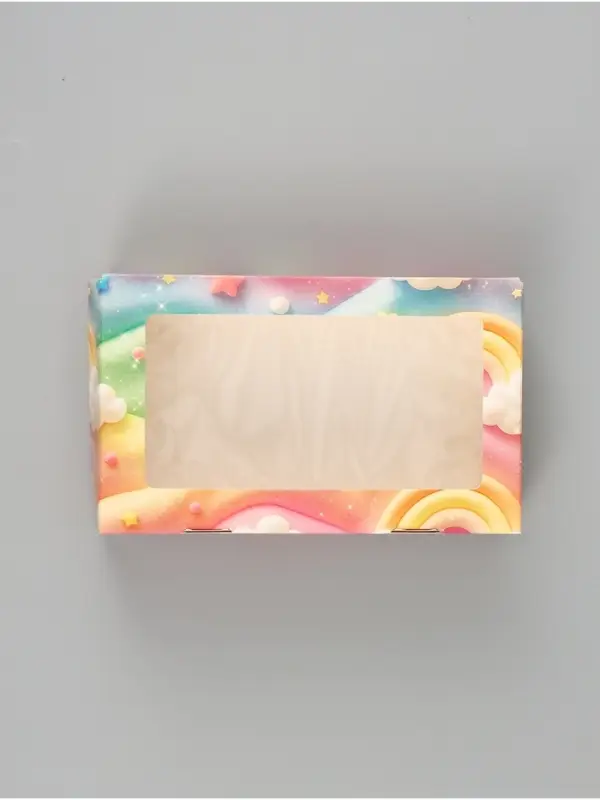 Коробка подарочная складная &laquo;Радуга&raquo;, 20&times;12&times;4 см, с окном